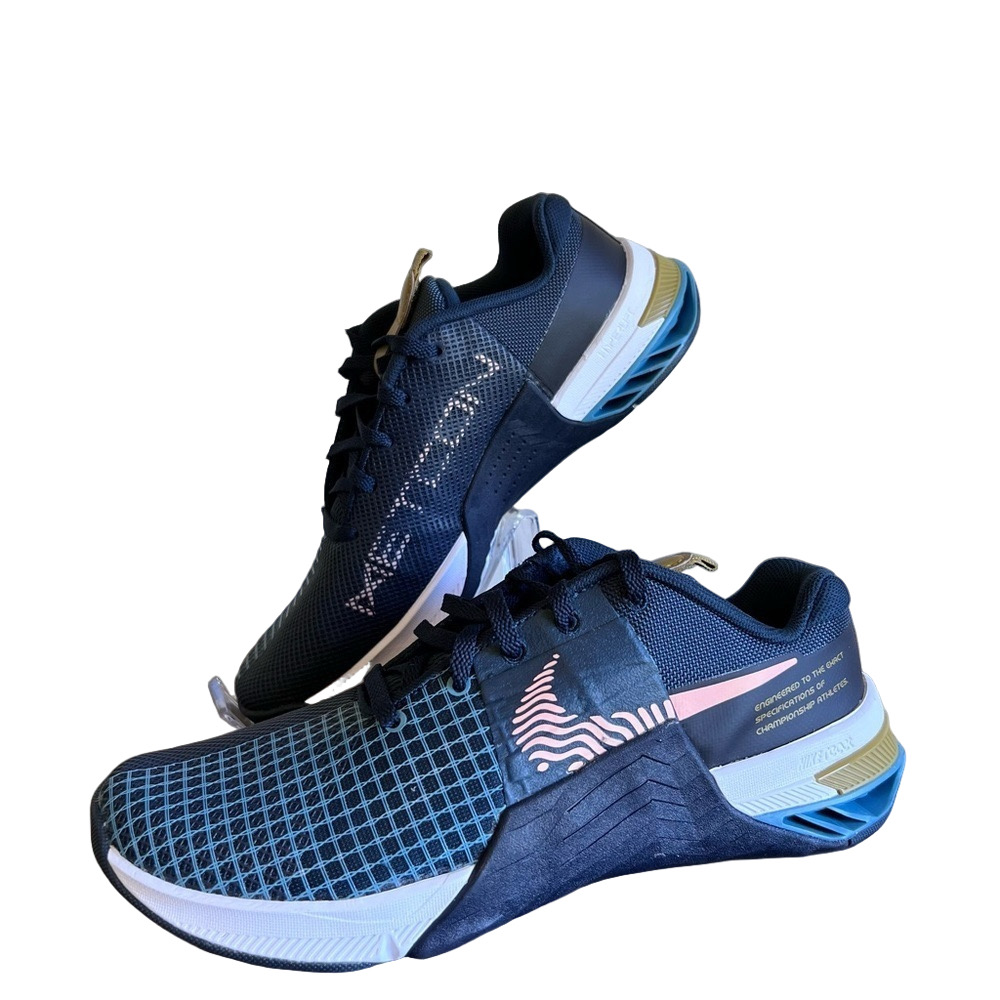 Nike NEW Men's Metcon 8 Armory Navy Arctic Orange Shoe Size 7.5 #806
